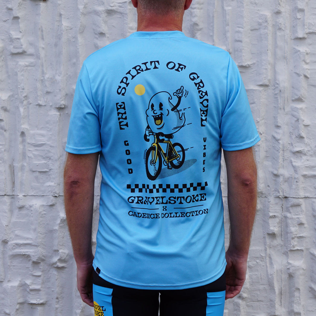 cadence gravel bike Gravelstoke x Cadence S/S Gravel Tee [BLUE] – Cadence Collection