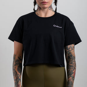 Highland Women's Crop Top - [Black]