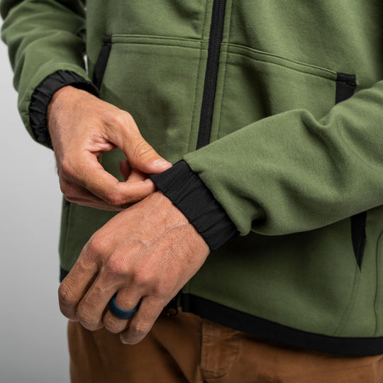 Hybrid Zip Jacket [Olive] – Cadence Collection